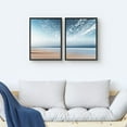 thumbnail image 3 of PixonSign Framed Wall Art Collage Print Gallery Set Beach Below Jetstream Clouds Nature Ocean Photography Realism Landscape Relax/Calm Multicolor for Living Room, Bedroom, Office - 12"x16"x2 BLACK, 3 of 6