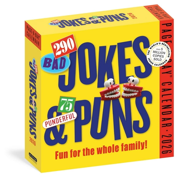 290 Bad Jokes & 75 Punderful Puns Page-A-Day(r) Calendar 2026: For the Whole Family!, (Paperback)