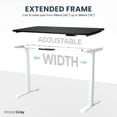 thumbnail image 3 of MotionGrey Height Adjustable German Electric Dual Motors Sit to Stand Computer Home Table and Office Standing Desk - White Frame with Black Tabletop (140cmx71cmx2.5cm), 3 of 9