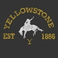 thumbnail image 2 of Men's Yellowstone Distressed White Rider Silhouette Est. 1886  Graphic T-Shirt, 2 of 5