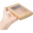 thumbnail image 3 of 30 paquetes de cajas de papel kraft de 5x3x0.6 pulgadas para repostería con ventana de PVC transparente, ideales para dulces, galletas y otras artesanías., 3 of 9