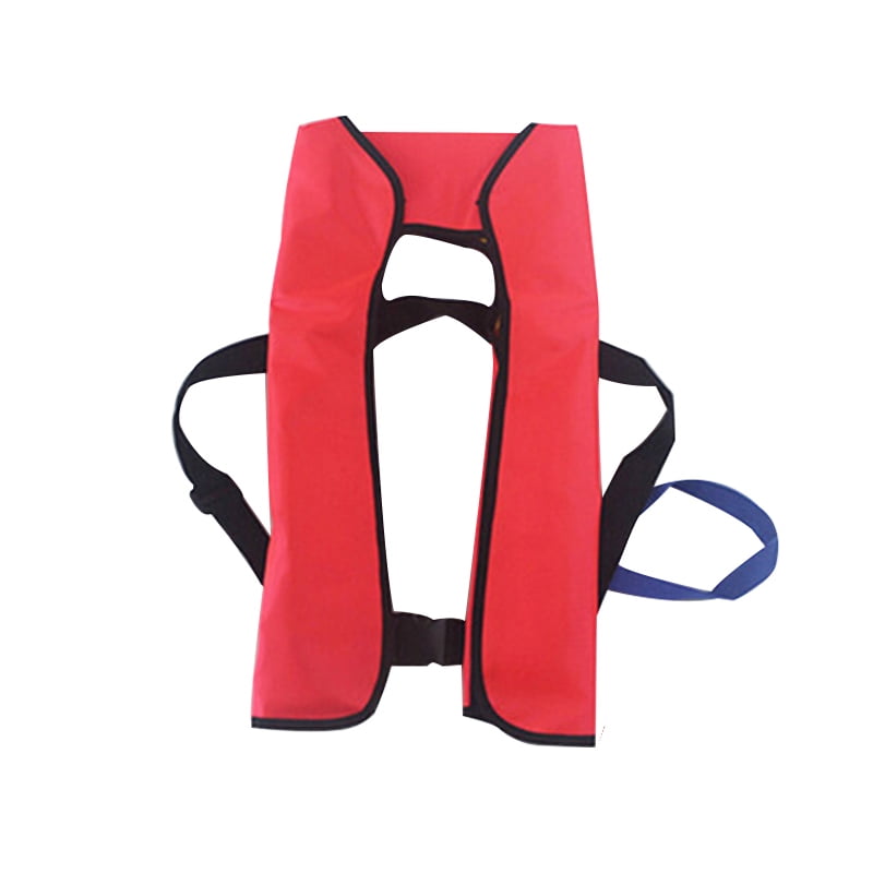 Inflatable Life Jacket Vest Adult Portable for Outdoor Water Boating Survival 