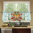 thumbnail image 4 of Yayeee Kitchen Curtains Tier Set of 2 Light Filtering 57"x24" Over Sink Window Panels, Colorful Tomatoes, 4 of 7