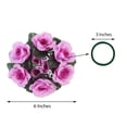 thumbnail image 6 of Efavormart 8 pcs Artificial ROSES Flowers Candle Rings for DIY Wedding Centerpieces Party Home Decorations Wholesale - Lavender, 6 of 11