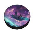 thumbnail image 3 of Cute Cartoon Rick And Morty Spare Tire Cover Wheel Protectors For Trailer Rv Suv Truck Camper Travel Fits For Tire Diameter 14 Inch, 3 of 7