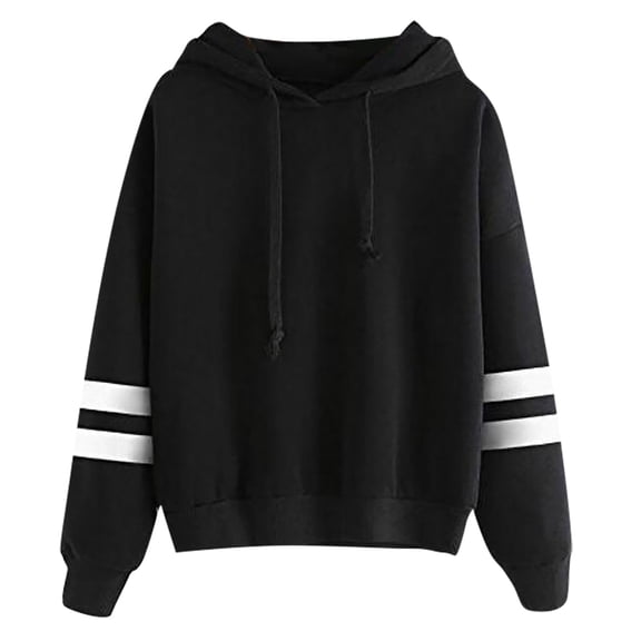 Hoodies Woman Clearance, Women's casual loose long sleeve solid color hooded sweatshirt blouse