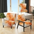 thumbnail image 1 of Designart "Dancing Tangerines II" Yellow Abstract Landscape Upholstered Accent Chair - Modern Arm Chair For Bedroom, 1 of 7