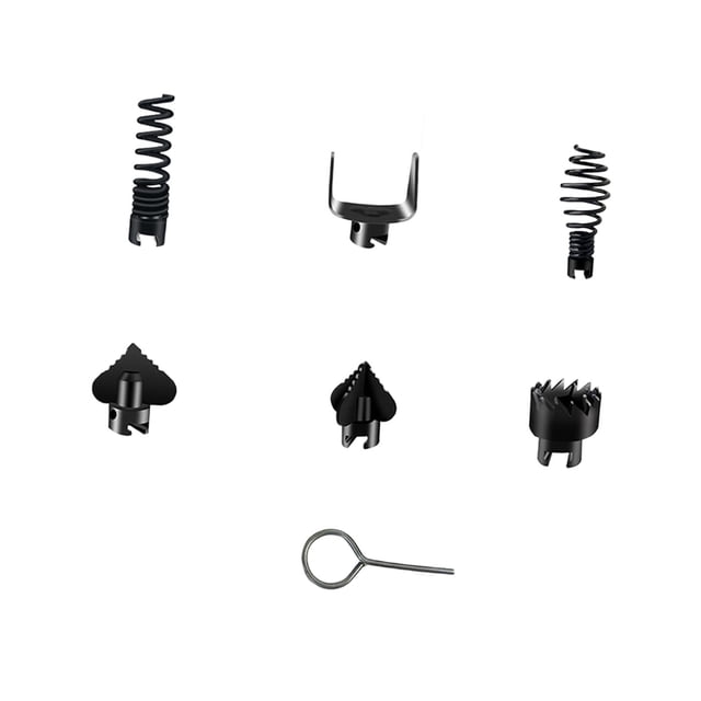 Transemion Drain Cleaner Machine Combination Cutter Head Drain for Drain Augers Kitchen Black 7pcs Black 7 pcs