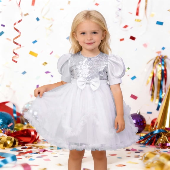 Girls Holiday Dresses Tutu Birthday Girl Dress Kids Dress for Girls 3T