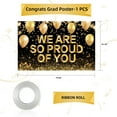 thumbnail image 4 of Congratulations Banner Graduation Decoration Class of 2025 Congrats Grad Banner Backdrop graduation Party Favor Supplies Black1, 4 of 8