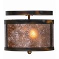 thumbnail image 6 of Meyda Tiffany 147377 Smythe Craftsman 2 Light 12" Wide Semi-Flush Drum Ceiling Fixture -, 6 of 7