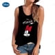 thumbnail image 3 of Camiseta sin mangas para mujer, cuello en V, camiseta sin mangas con estampado de Mickey Mouse de Disney, versión completa, ropa informal de calle para mujer, 3 of 4