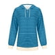 thumbnail image 4 of Chaquetas y abrigos casuales con capucha y manga larga para mujer Chaqueta casual con capucha y cremallera de manga larga con estampado a rayas para mujer Top de poliéster para mujer, 4 of 4