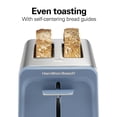 thumbnail image 4 of Hamilton Beach Contemporary 2 Slice Toaster with Wide Slots, Bagel Function, Toast Boost, Auto Shutoff, Steel Blue, 4 of 5