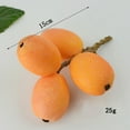 thumbnail image 3 of Coofit Faux Fruit Simulé Loquat Mousse Décorative Faux Fruit Fruit Prop, 3 of 8