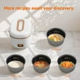 thumbnail image 4 of Mini Rice Cooker, 1 Cup-2 Cup Non-Stick Coated Insert Small Food Steamer Kitchen Appliances, Brown, 4 of 9