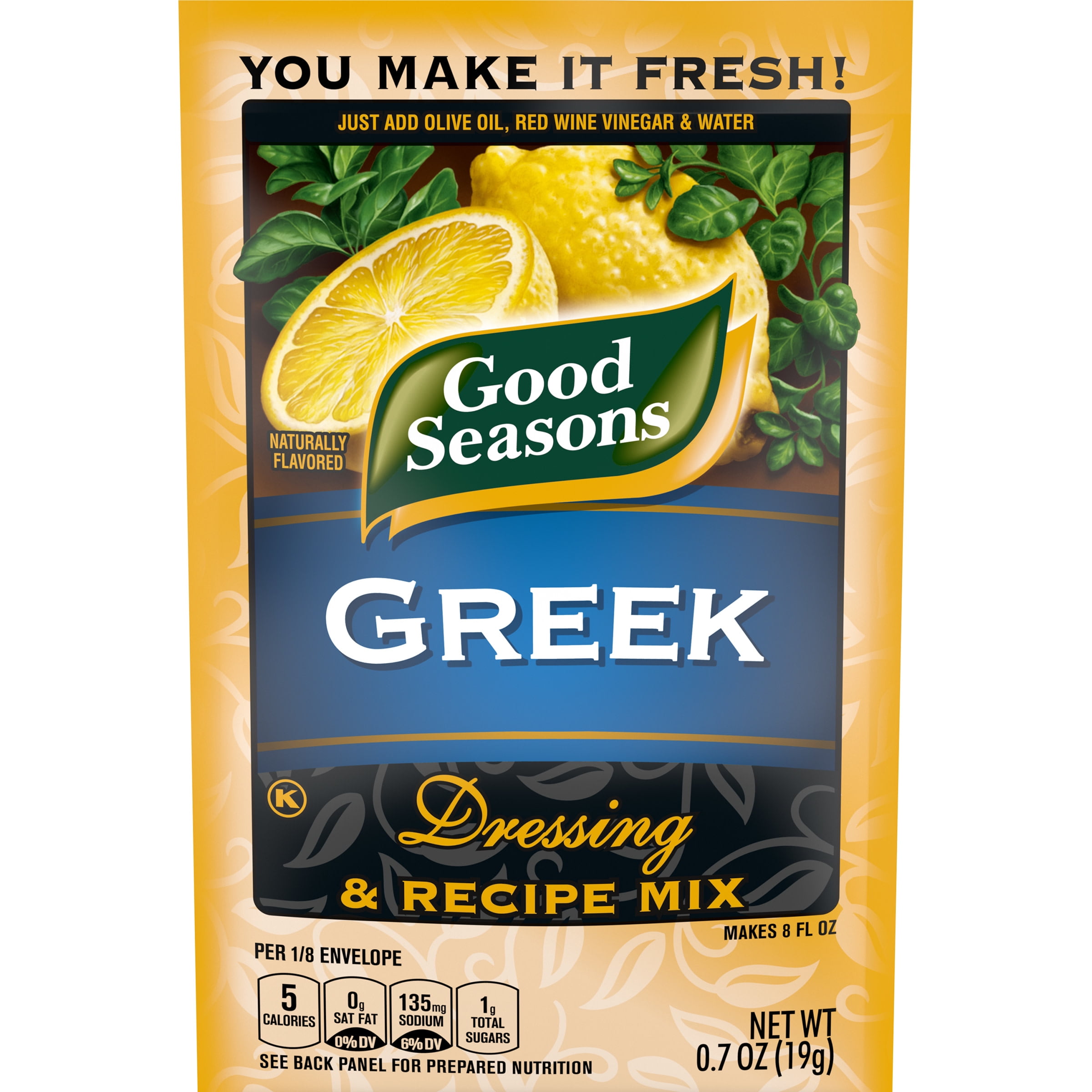 Good Seasons Greek Dressing & Recipe Seasoning Mix, 0.7 oz Packet
