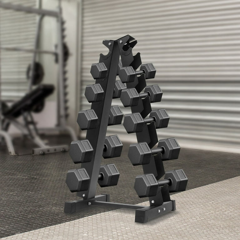 Dumbbell Rack Stand 6 Tier Compact A Frame Weight Rack 660lbs Dumbbell Holder Storage