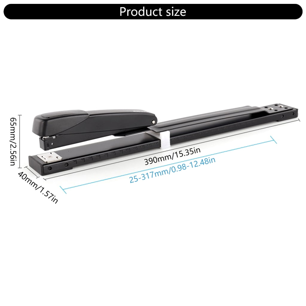 Yokua Long Sleeve Stapler 2-20 Sheets Desk Stapler Book Stapler Long Reach Stapler