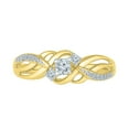 thumbnail image 2 of 0.07 CTTW 10KT YELLOW GOLD LAB CREATED WHITE SAPPHIRE  ENGAGEMENT RING, 2 of 4
