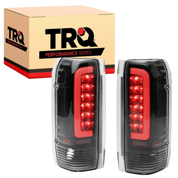 TRQ Performance Tail Light Clear Lens Black Housing LED C Tube Bar for Ford LTA71052