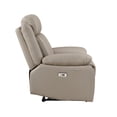 thumbnail image 4 of Conia Power Reclining Chair-Soft Latte Beige Leather-USB Charger, 4 of 5