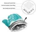 thumbnail image 6 of Salouo Teal Turquoise 1 for Oven Mitts and Potholders BBQ Gloves-Oven Mitts and Pot Holders Non-Slip Cooking Gloves for Cooking Baking Grilling (4-Piece Set), 6 of 6