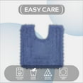 thumbnail image 4 of Better Trends 20" x 20" U-Shape Toilet Rug 100% Cotton Tufted Bathroom Rug, Contour Mat, Water Absorbent, Reversible, Machine Washable, (Blue) Lilly Crochet Collection, 4 of 7