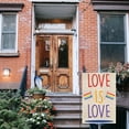 thumbnail image 3 of Pride Garden Flag LOVE IS LOVE 12"x18" double Sided Burlap LGBTQ Rainbow Flag Small , Gay Flag Garden Flag for Yard Lawn Home Door Decor, 3 of 6