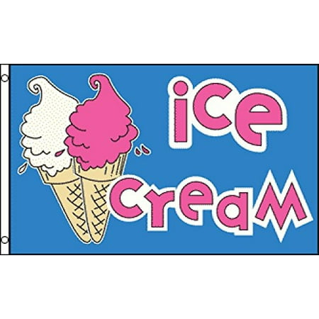 DEYOU Ice Cream Flag 3x5 Feet Banner Flag