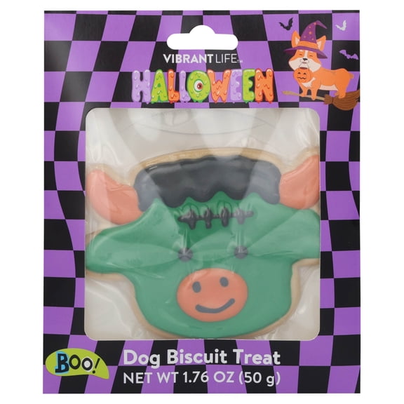 Vibrant Life Halloween Frankencow Dog Biscuit Treat, 1.76 oz