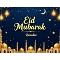 thumbnail image 4 of LUUFILx Eid Mubarak Backdrop Party Banners Islamic Celebration Decorations Festive Background Lanterns Mosque Stars Decoration Event Supplies Ramadan, 4 of 8