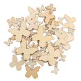 thumbnail image 1 of 100/200 Uds. Adornos de mariposa de madera sin terminar, piezas de madera en blanco de varios tamaños recortadas para manualidades DIY oso de fresa Electrónica, 1 of 5