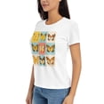 thumbnail image 4 of Plus Size Tops for Women Cute Butterfly Graphic Tee Funny Colorful Print Casual Nature Shirt Small-3X-Large, 4 of 9
