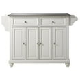 thumbnail image 1 of Crosley Furniture Cambridge Wood Kitchen Island in White/Silver, 1 of 8