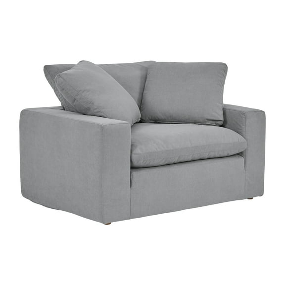 Liberty 51.5" Upholstered Chair and a Half in Slate Gray