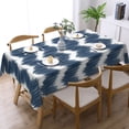 thumbnail image 2 of YFYANG Rectangular Polyester Table Cloth Ikat Style Line Texture Table Cover for Indoor Outdoor Kitchen Restaurant Table Decoration Tablecloths，54" X 72", 2 of 9