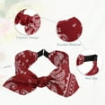 thumbnail image 4 of Unique Bargains 3pcs Bow Knotted Wide Headbands Fashion Hair Accessories for Women Blue Purple Red 2.28" Width, 4 of 7