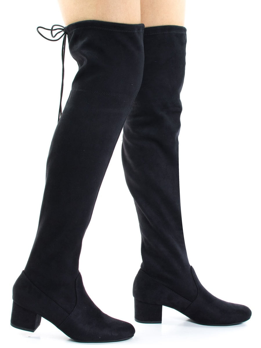 thigh high tie boots