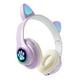thumbnail image 4 of Auriculares tipo oreja de gato Auriculares sobre la oreja RGB 3,5 mm AUX para smartphones PC Tablet Violeta, 4 of 8