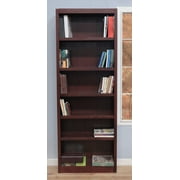 Concepts in Wood 6 Shelf Wood Bookcase, 84 inch Tall - Cherry Finish
