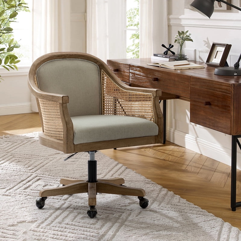 rattan office desk chair with product