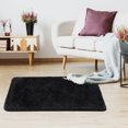 thumbnail image 3 of Soft Fluffy Shag Area Floor Rug Carpet for Living Room Black 15.7" x 23.6", 3 of 8