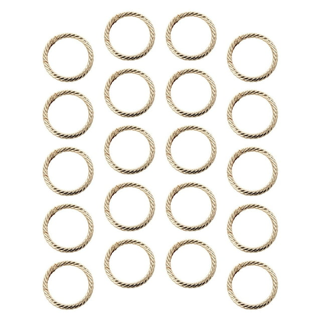 20 piezas de anillos de resorte, bobinas de resorte, conectores, cierres de abrazadera, fabricación de joyas, llavero Oro
