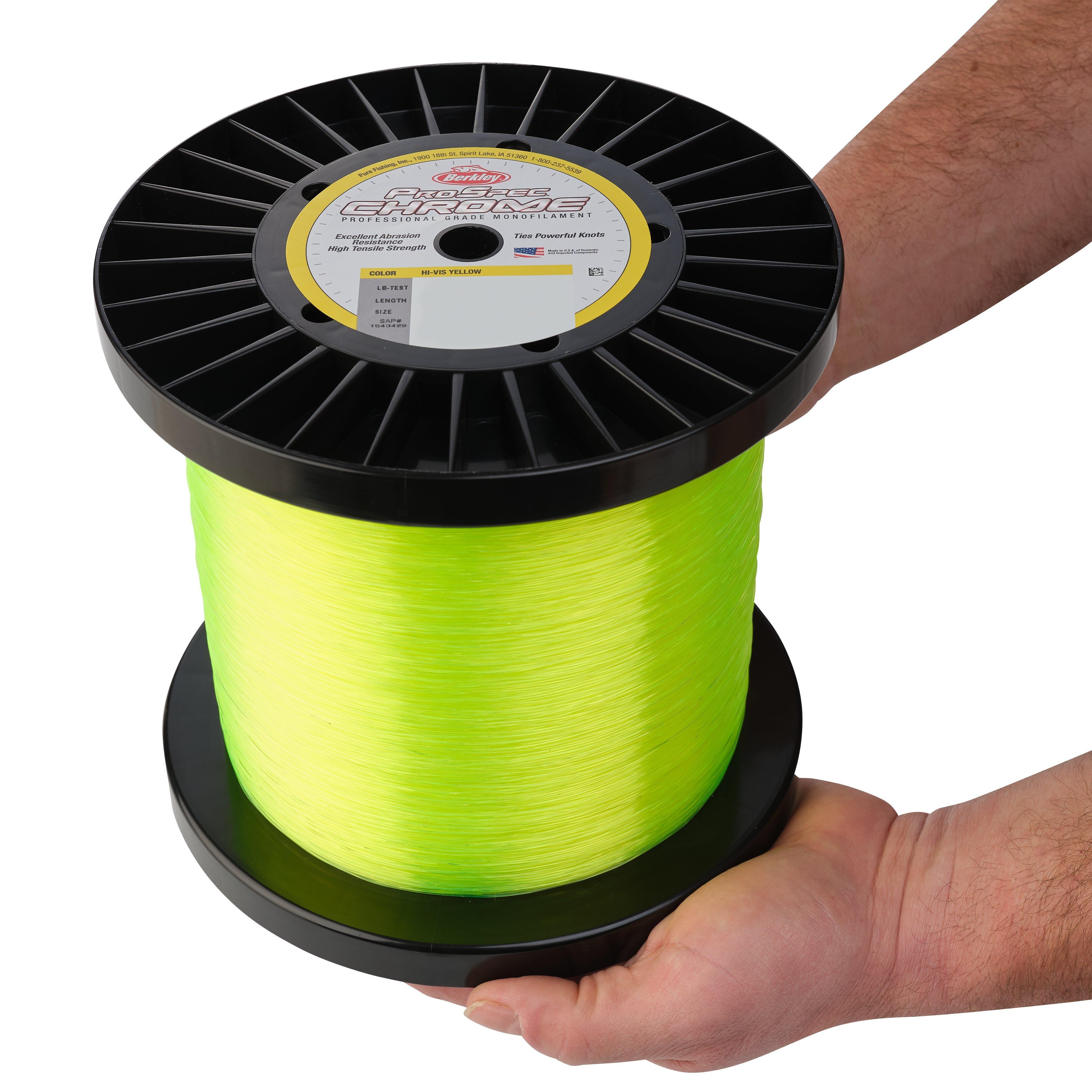 Berkley ProSpec® Chrome Monofilament Fishing Line, Hi-Vis Yellow, 60 lb Test Strength, 3000 yd