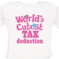 thumbnail image 4 of Inktastic Tax Deduction Worlds Cutest Girls Girls Long Sleeve Baby Bodysuit, 4 of 5