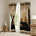 thumbnail image 3 of Feelyou Jungle Bear Deer Blackout Curtains Set of 2 (52x84 Each), Rustic Wooden Cabin Window Curtains, Teens Kids Boys Girls Curtains and Drapes, Window Curtains Decor, 3 of 6