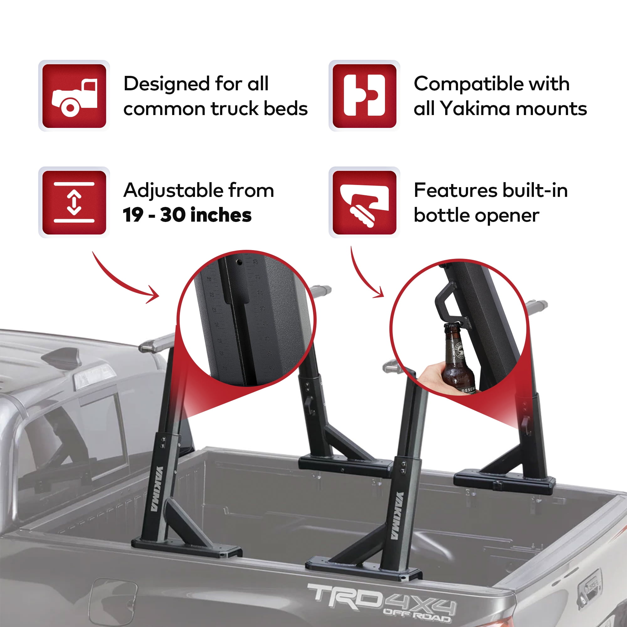 Yakima OverHaul HD Towers Only Truck Bed Rack Compatible w HD Bar Walmart