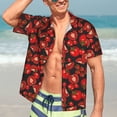 thumbnail image 5 of Picia Tomato Gentle Cotton Regular Fit Short Sleeve Casual Hawaiian Shirt for Men-X-Large, 5 of 9