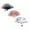 Pink & Black & White, variant on WJJIAO 3 Pieces Handheld Folding Fans, Oriental Folding Fan for Ladies, Silk Folding Fans with Bamboo Frames for Dancing Wedding Party Props Decoration